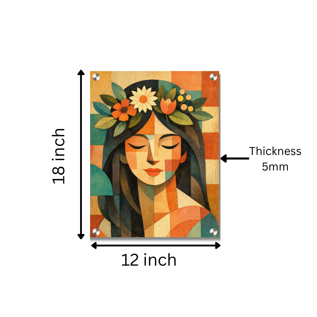 Boho Goddess Acrylic Wall Decor — Premium Glossy HD Art Frame