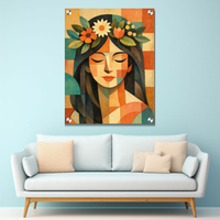 Boho Goddess Acrylic Wall Decor — Premium Glossy HD Art Frame