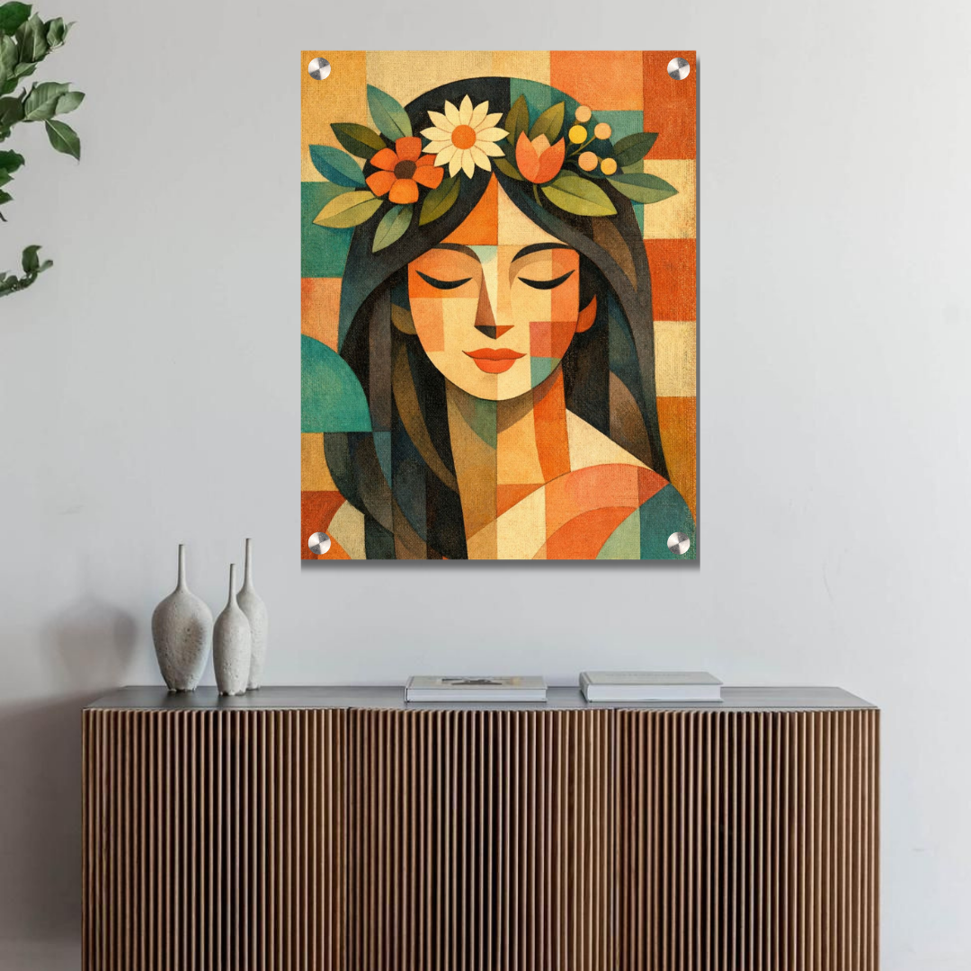 Boho Goddess Acrylic Wall Decor — Premium Glossy HD Art Frame