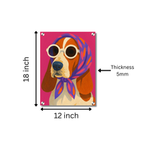 Cool Doggy Acrylic Wall Decor — Premium Glossy HD Wall Art Frame