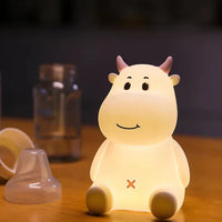 Cow LED Night Lamp Silicon Bedside Table Lamps