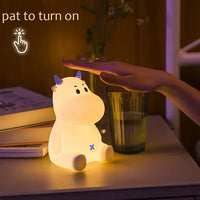 Cow LED Night Lamp Silicon Bedside Table Lamps