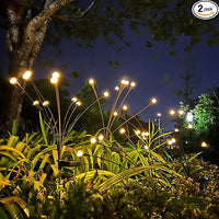 Solar Powered Firefly Lights  Outdoor Solar Firefly Garden Light Waterproof Decorative Solar Lights for Pathway Decoration Warm