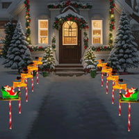 Solar Christmas Santa and Deer Light