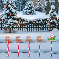 Solar Christmas Santa and Deer Light