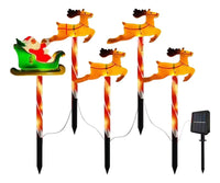 Solar Christmas Santa and Deer Light