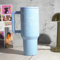 Bow & Sparkle Tumbler — Leakproof & Insulated ( Sky Blue )