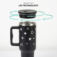 Star & Sparkle Tumbler — Leakproof & Insulated ( Black )