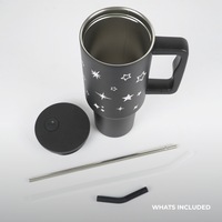 Star & Sparkle Tumbler — Leakproof & Insulated ( Black )