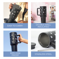 Star & Sparkle Tumbler — Leakproof & Insulated ( Black )