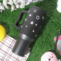 Star & Sparkle Tumbler — Leakproof & Insulated ( Black )