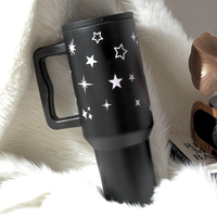 Star & Sparkle Tumbler — Leakproof & Insulated ( Black )