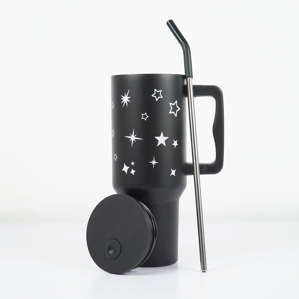 Star & Sparkle Tumbler — Leakproof & Insulated ( Black )