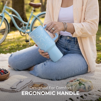 Bow & Sparkle Tumbler — Leakproof & Insulated ( Sky Blue )