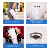 Lavender Bow in BLUE COLOR Stainless Steel Tumbler