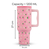Cute Strawberry Tumbler — Leakproof & Insulated (Pink)