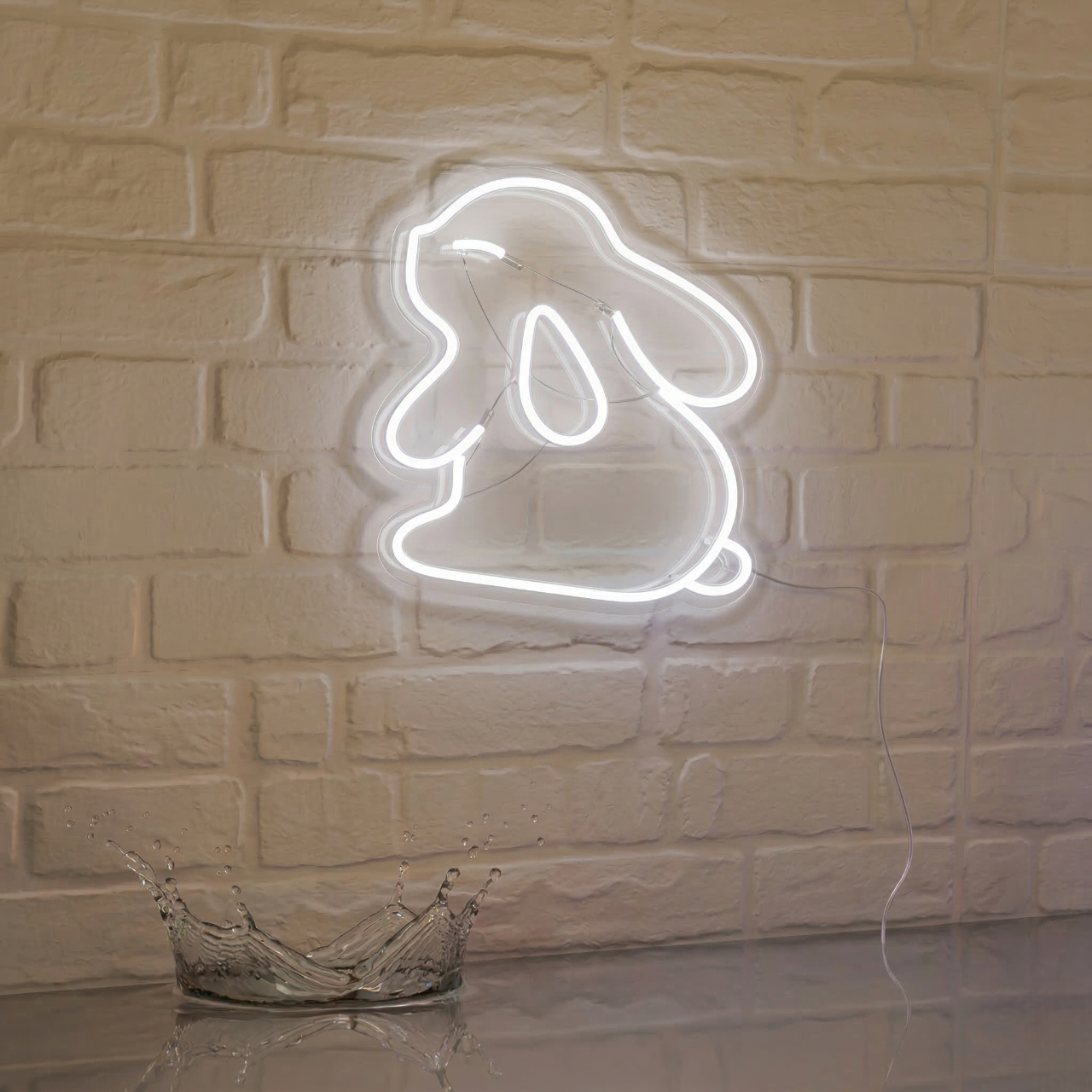 Cute Bunny Neon LED Light – Playful Wall Décor for Bedrooms & Kids’ Rooms