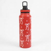 Bow Print Stainless Steel Water Bottle – Cute, Stylish & Everyday Essential