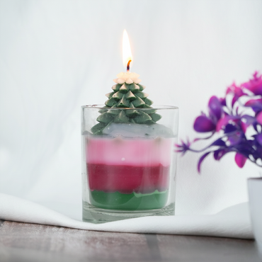 Christmas Tree Layered Candle