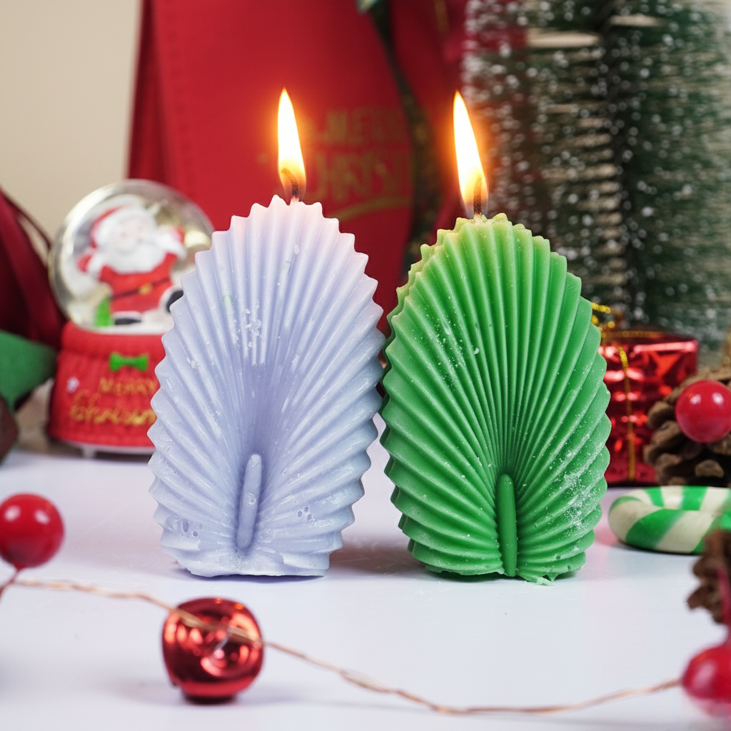 Set-2 Leaf Shape Decorative Candle