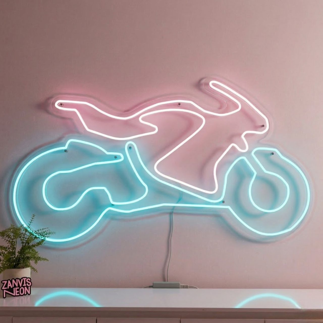 Neon Ride – Futuristic Bike Wall Art