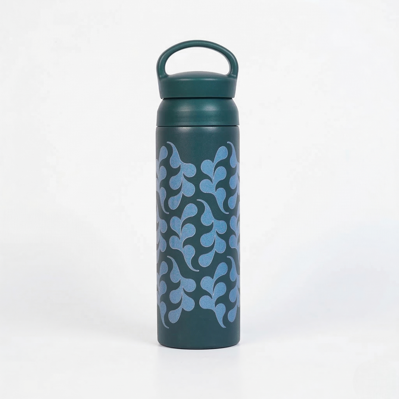 Teal Abstract Pattern Stainless Steel Insulated Tumbler