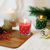 Set-3 Christmas Tree Scented Glass Candles