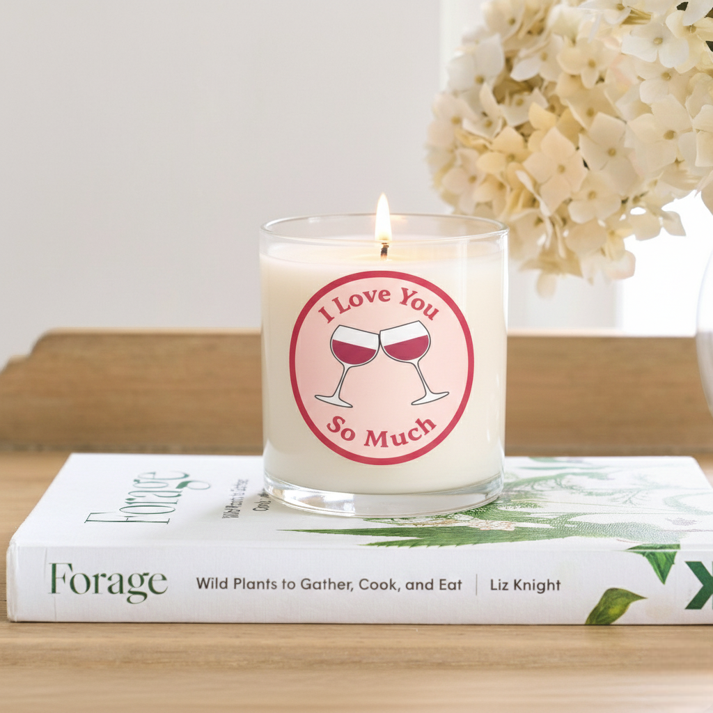 “I Love You So Much” Romantic Scented Candle in Glass Jar | Valentine Gift & Love Décor