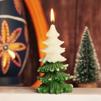 Set of 2 Festive Christmas Tree Sceneted Candles