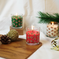 Set-3 Christmas Gingerbread Scented Glass Candles