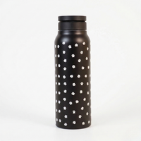 Black Paw Print Stainless Steel Water Bottle
