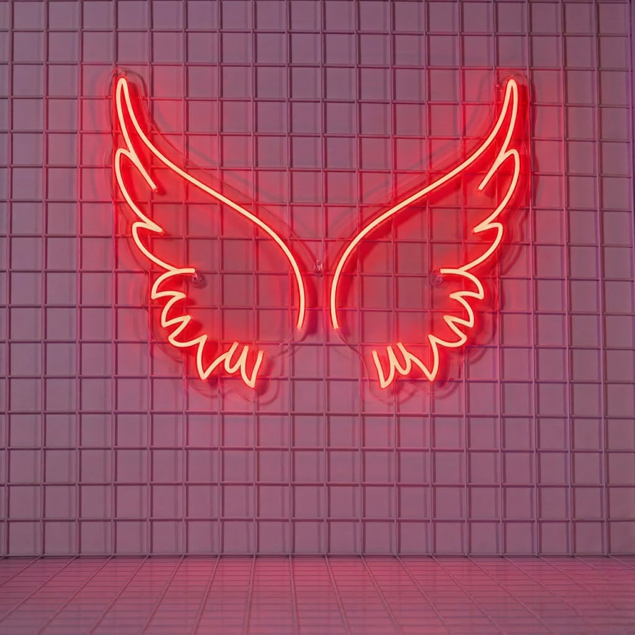 Angel Wings Neon LED Light – Vibrant Wall Décor for Bedrooms, Cafés & Creative Spaces