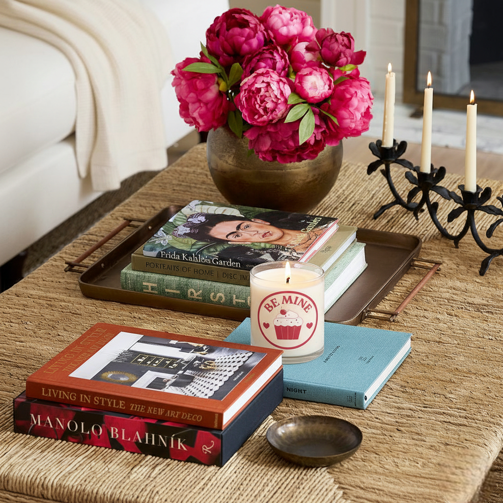 Be Mine Cupcake Scented Candle in Glass Jar | Cute Valentine Gift & Romantic Décor