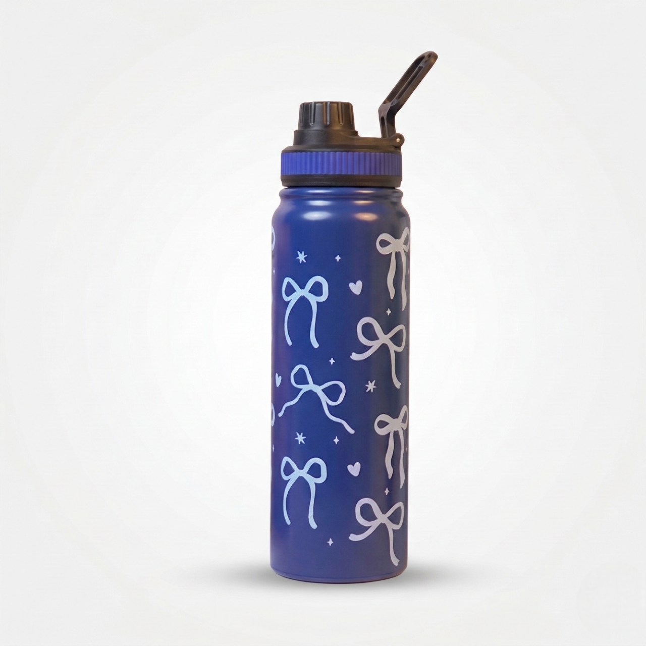 Bow Bliss Stainless Steel Water Bottle – Cute Aesthetic Design - 800 ML