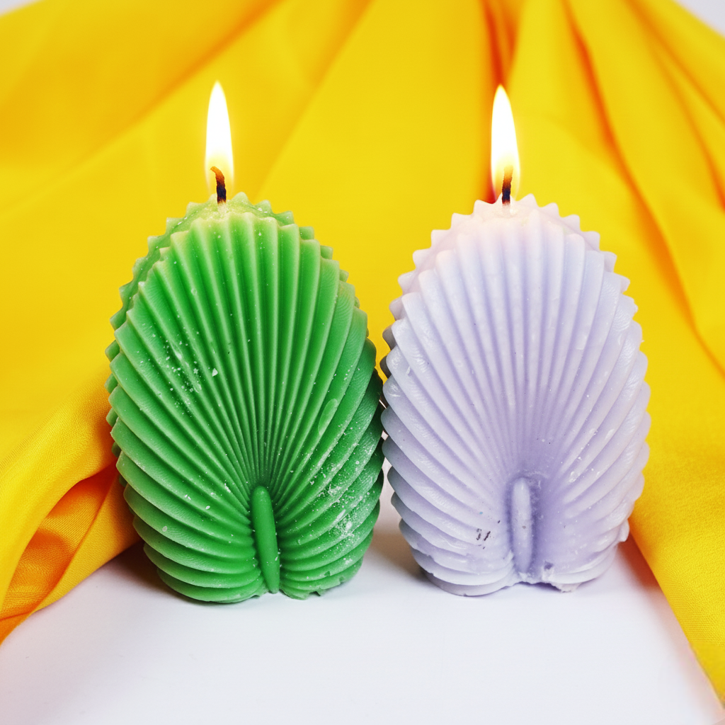 Set-2 Leaf Shape Decorative Candle