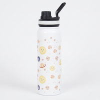 Space Theme Stainless Steel Water Bottle
