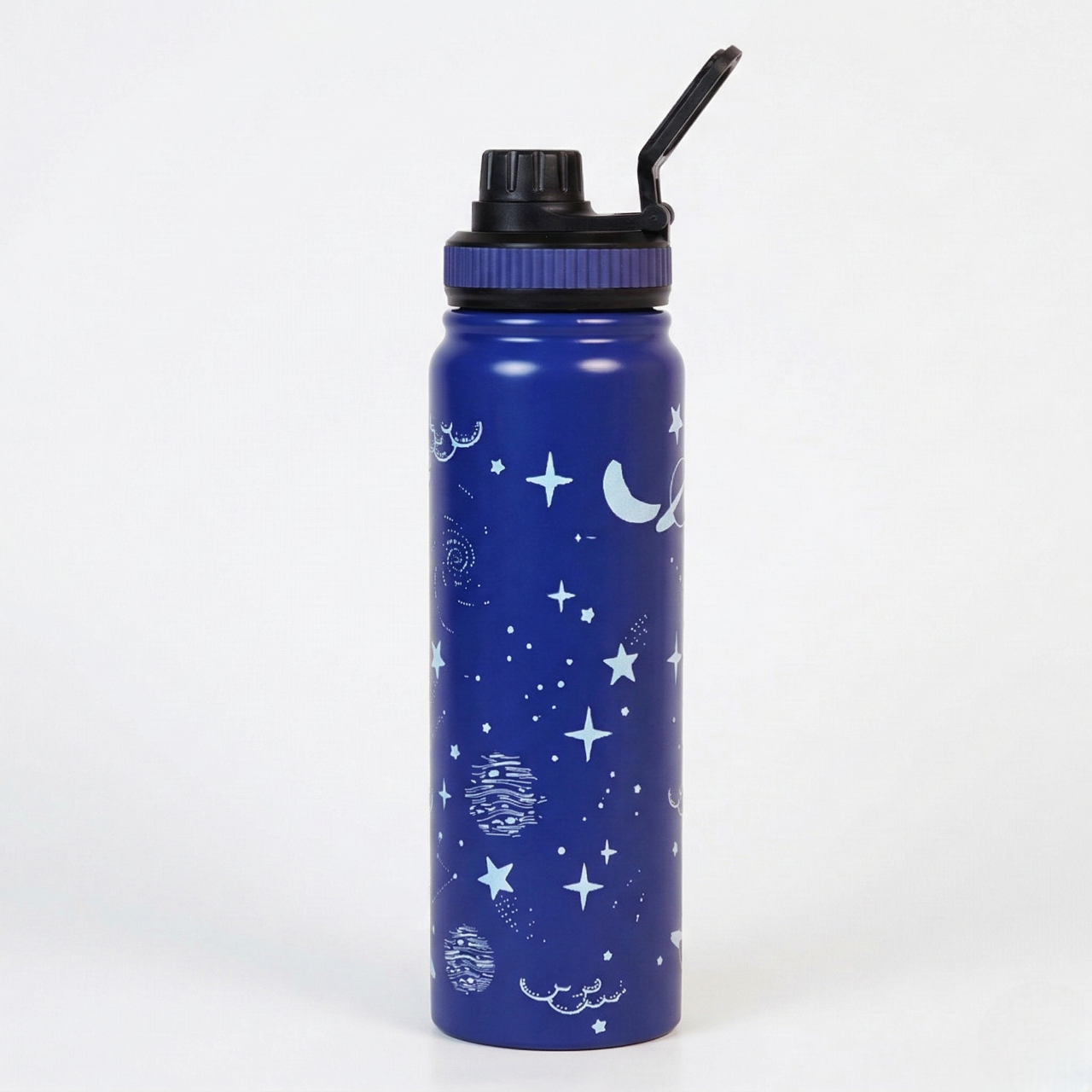 Galaxy Print Stainless Steel Water Bottle 800 ML