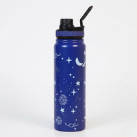 Galaxy Print Stainless Steel Water Bottle 800 ML