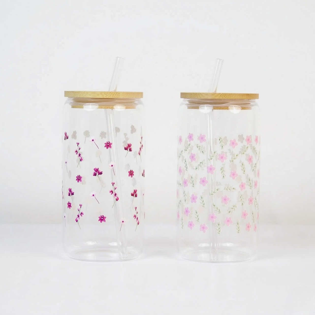 Set-2 Cute Reusable Water Glass