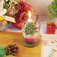 Christmas Tree Layered Candle