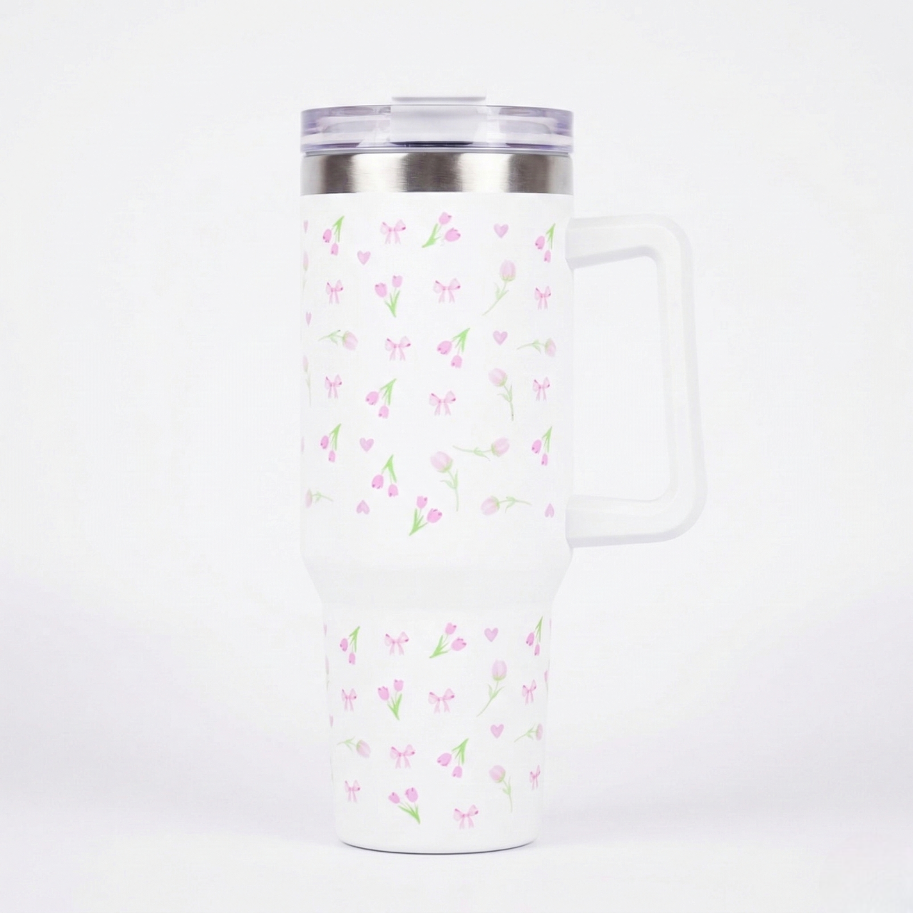 Bow with Tulip Floral Tumbler