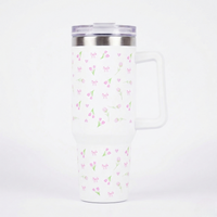 Bow with Tulip Floral Tumbler