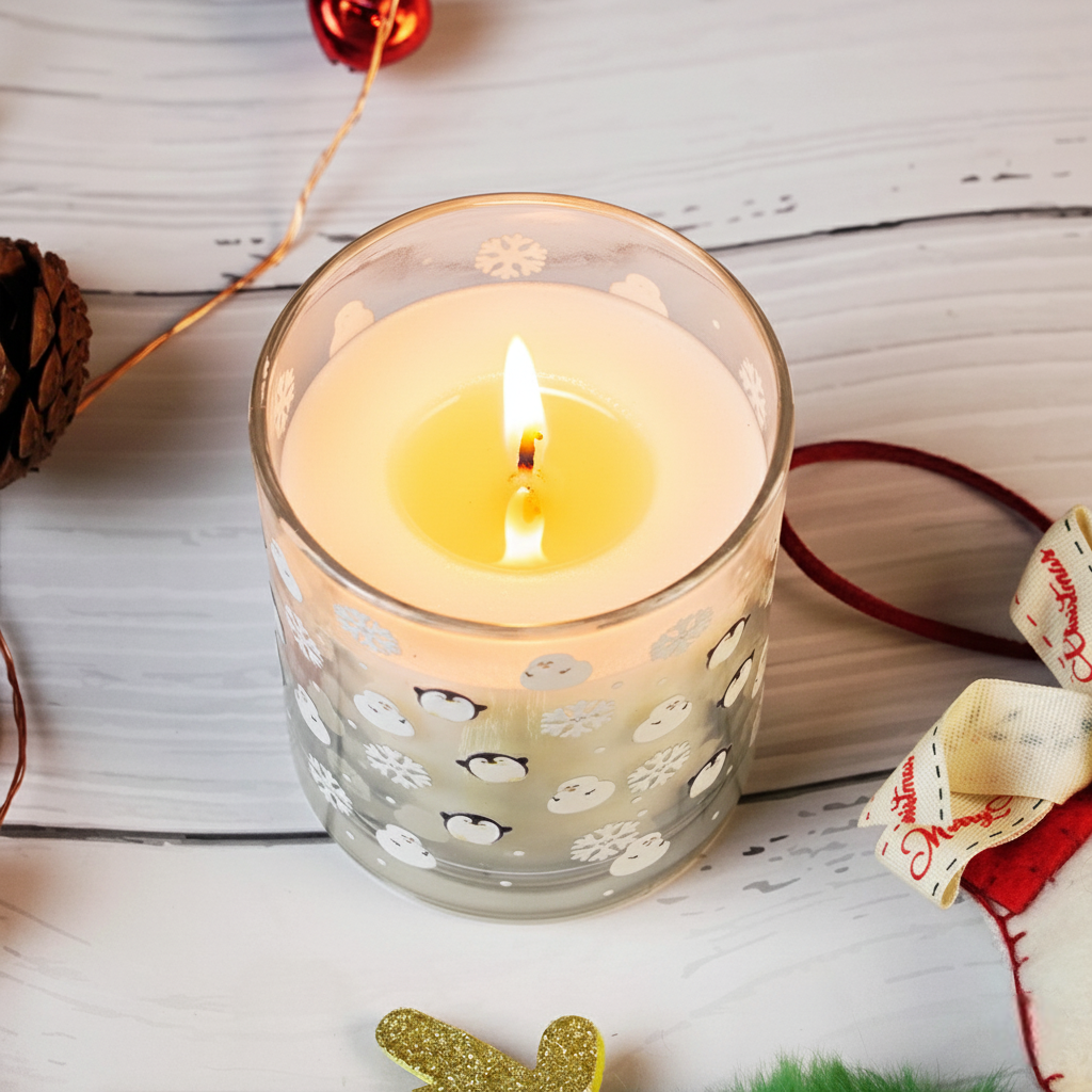 Set-3 Snowman Christmas Scented Glass Candles