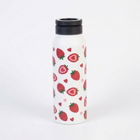 Strawberry Design Stainless Steel Water Bottle ( 800 ML )