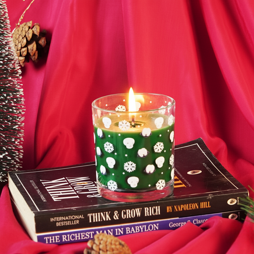 Set-3 Snowman Christmas Scented Glass Candles