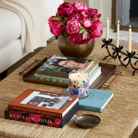 Purple Floral Rose Scented Candle in Glass Jar | Elegant Aesthetic Home Décor Candle