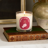 Happy Love Day Scented Candle in Glass Jar | Romantic Gift & Valentine Home Décor