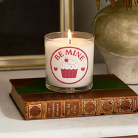 Be Mine Cupcake Scented Candle in Glass Jar | Cute Valentine Gift & Romantic Décor