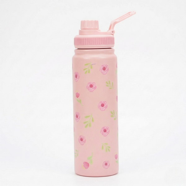 Floral rose Design Stainless Steel Bottle