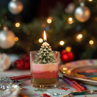 Christmas Tree Layered Candle